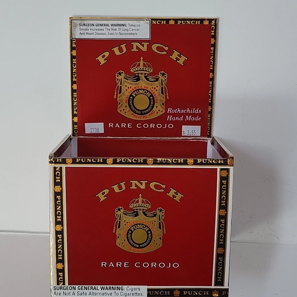 Punch Rothschilds Rare Corojo Edition Wood Lift Lid Cigar Box
